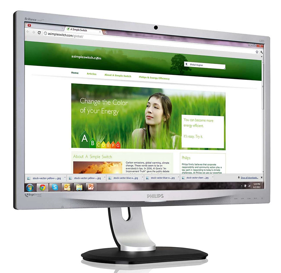 PHILIPS - PHILIPS used οθόνη 241P4LRYES LED